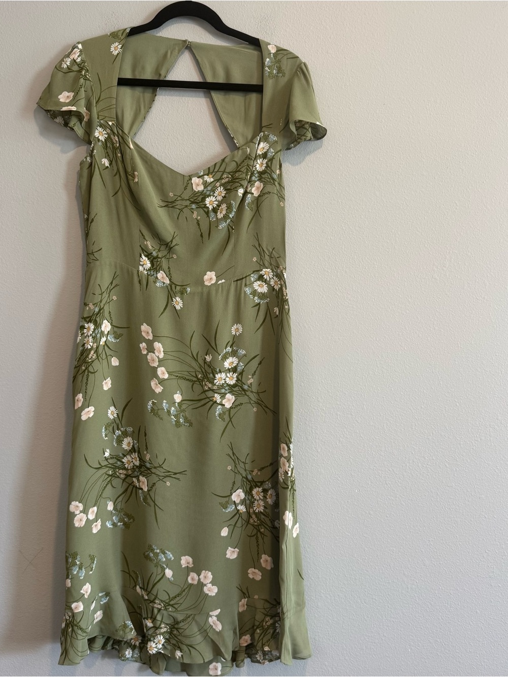 Reformation Rosie Floral Midi Dress Cap Sleeves 10 NEW - Picture 2 of 11